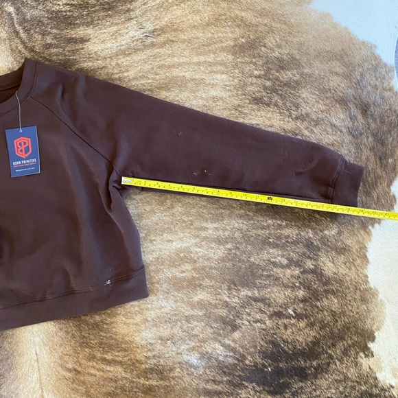 NWT Women’s Born Primitive Chicory Unmatched Cropped Sweatshirt - Picture 2 of 7